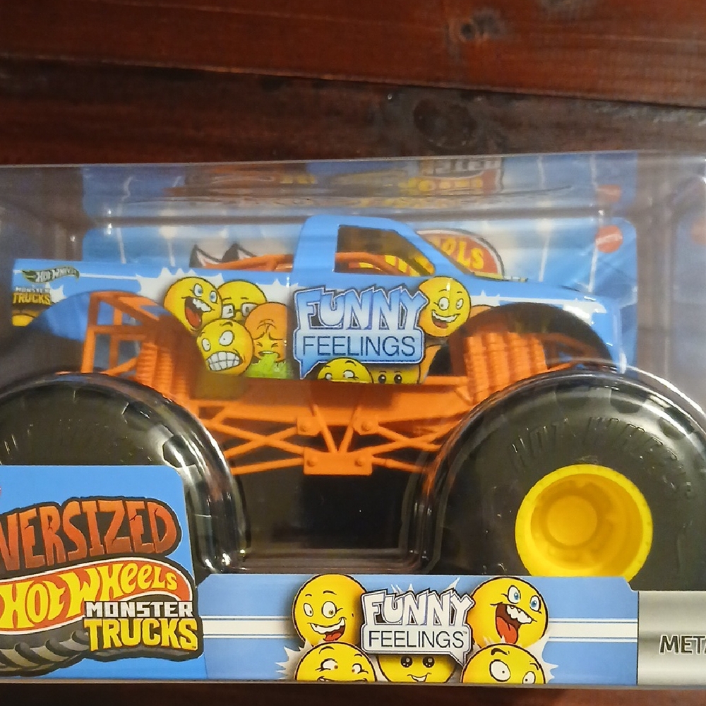 Monster Truck Funny Feelings  Hot Wheels - Blue and Orange. 1/24